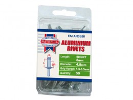 Faithfull Aluminium Rivets (50)  5mm Short £2.79